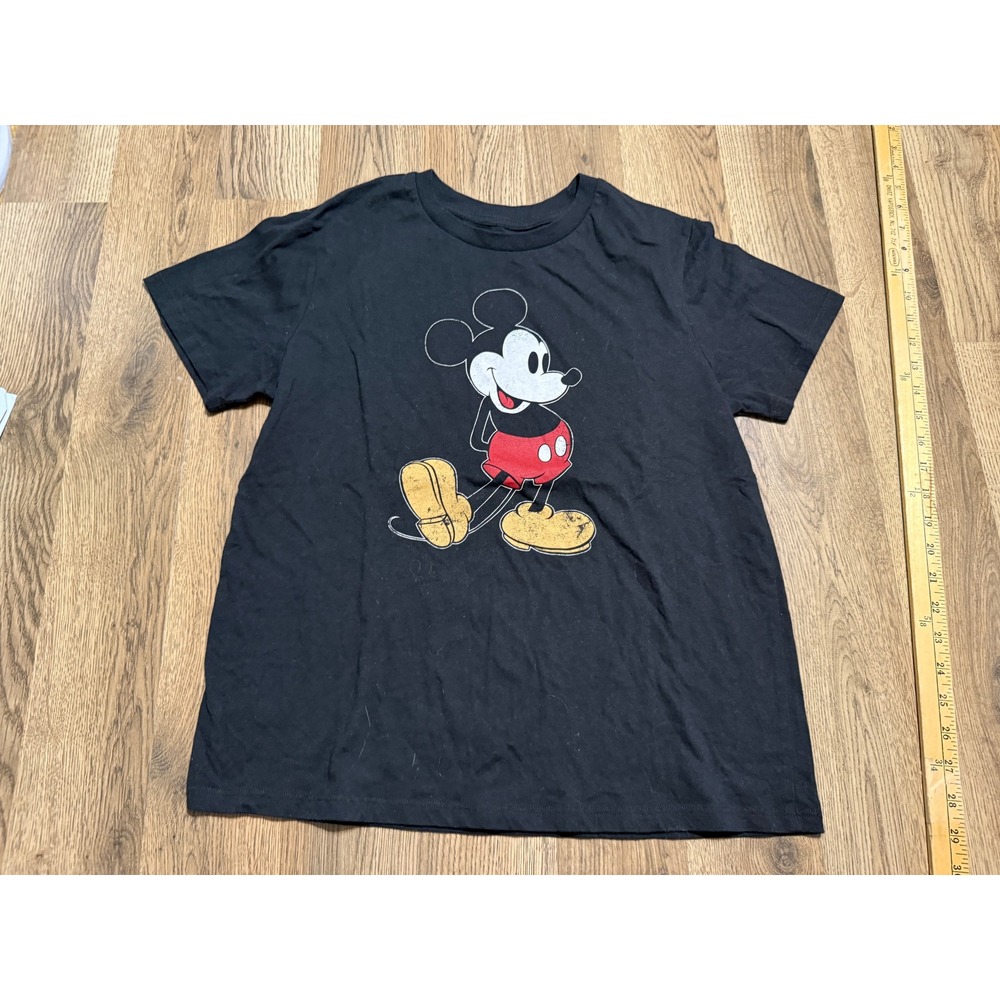 Disney Shirt Women's Size Small Black Mickey Mouse Graphic Print